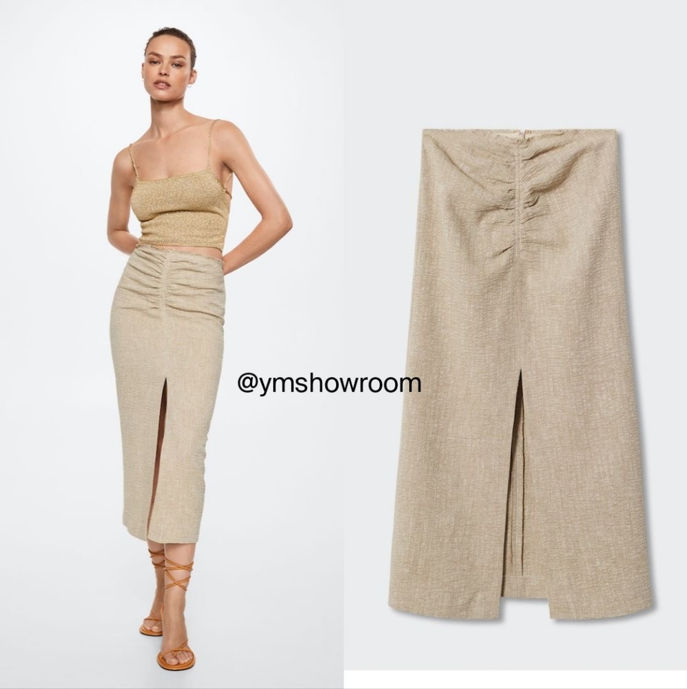 MANGO Linen skirt